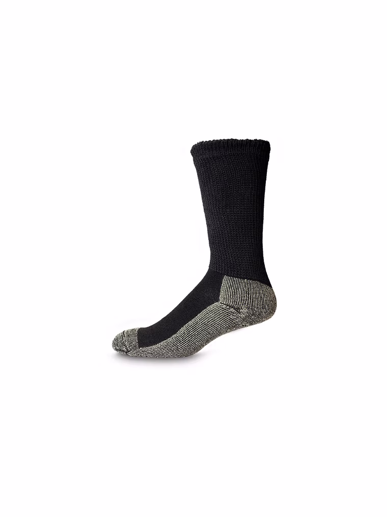 Black Crew Copper Bottom Therapy Socks (Men's)