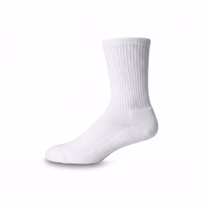 Crew White Comfort Fit Cotton Socks with Terry Padding (Men's)