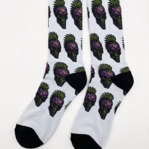 Mohawk Skull Socks