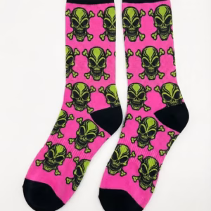 Pink Skull Socks S002